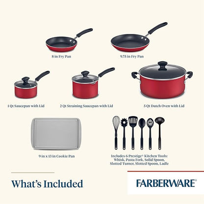 Farberware Cookstart DiamondMax Nonstick Cookware/Pots and Pans Set, Dishwasher - Image 4