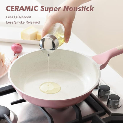 SENSARTE Nonstick Ceramic Frying Pan 12.5-Inch, Healthy Non Toxic Skillet - Image 7