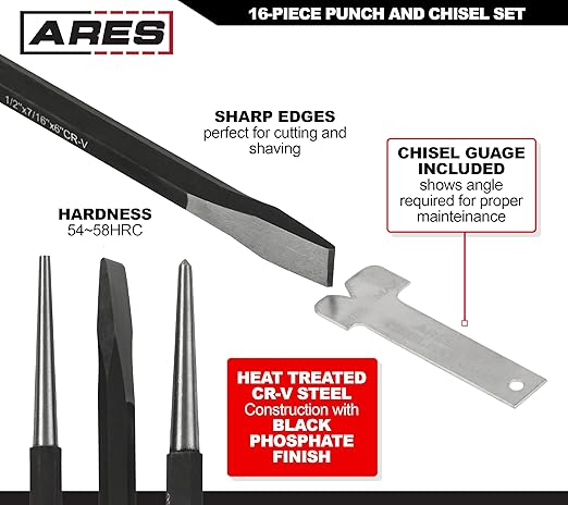 ARES 50005-16-Piece Punch and Chisel Set - Image 4