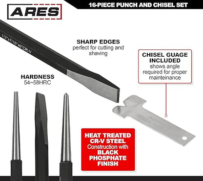 ARES 50005-16-Piece Punch and Chisel Set - Image 4