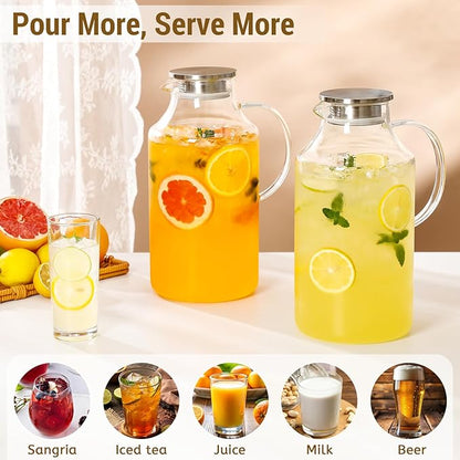 2 Pack 1 Gallon thickened Glass Pitcher - Image 2