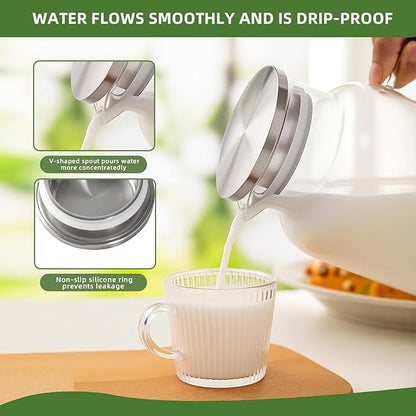 Hannadepot Glass Pitcher, 1 Gallon/3.8L Glass Water Pitcher - Image 5