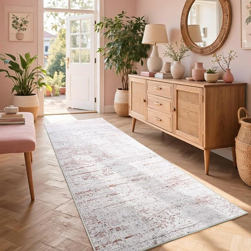 2x6 Ft Washable Runner Rug, Non-Slip Low Pile Hallway Kitchen Area Rug by Cuzwlovita