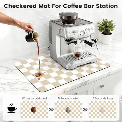 16" x 24" Checkered Dish Drying Mat - Image 3
