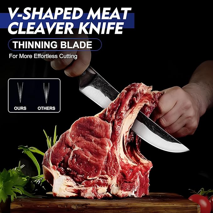 Topfeel 4PCS Hand Forged Butcher Knife Set - Image 2