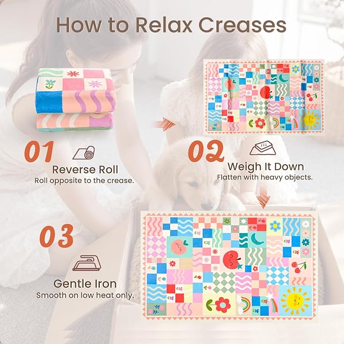 4x6 Washable Kid Bedroom Rug for Girls, Soft Non-Slip Toddler Playroom Carpet - Image 6