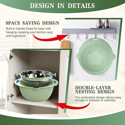4-1 Colander with Fruit Bowl Set - Image 7