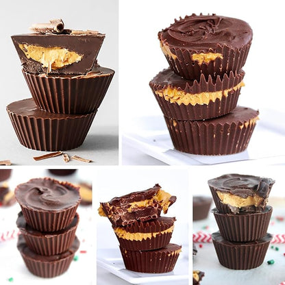 Silicone Peanut Butter Cup Molds, 3 Pack, 12-Cavity Non-stick Candy Chocolate - Image 4