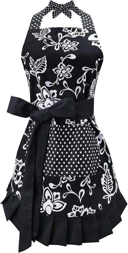 G2PLUS Vintage Floral Kitchen Apron by G2PLUS