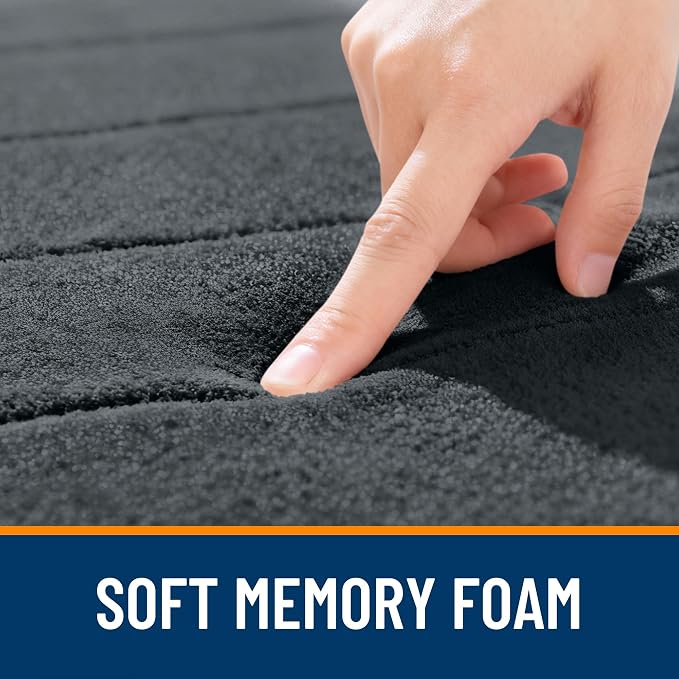 OLANLY Memory Foam Bath Mat 44x32, Super Soft Absorbent Bathroom Rugs, Quick Dry - Image 5
