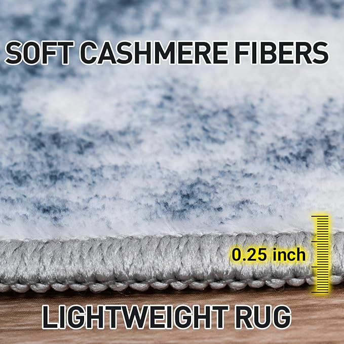 5x7 Area Rugs Washable Rug: Modern Abstract Living Room Rug Soft Anti-Skid Thin - Image 8