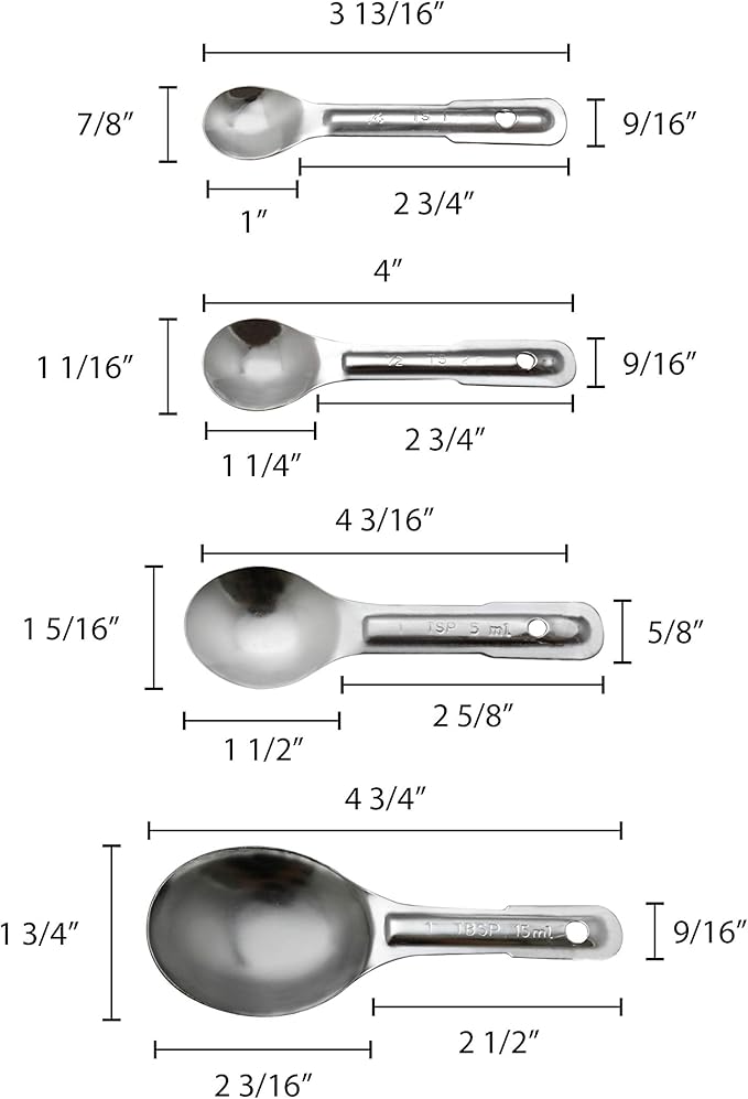 Thunder Group Stainless Steel Measuring Spoon Set - Image 3