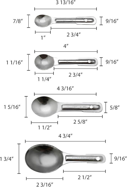 Thunder Group Stainless Steel Measuring Spoon Set - Image 3