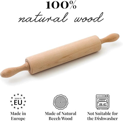 tuuli Kitchen Professional Classic Wooden Rolling Pin - Image 3