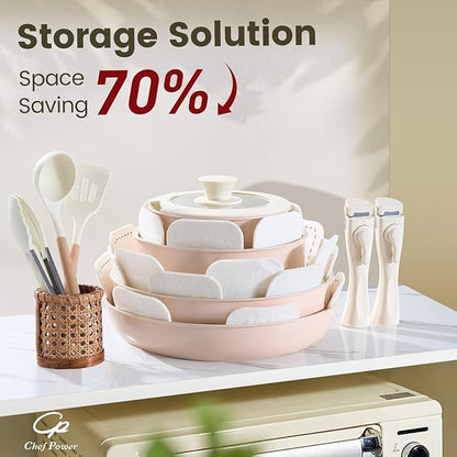 Chef Power Ceramic Nonstick Pots and Pans Set 19 Piece - Image 3