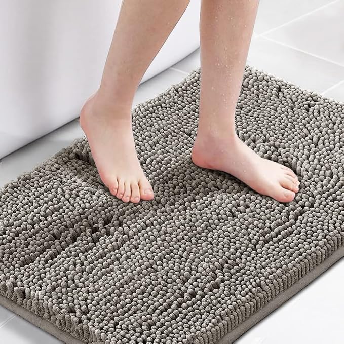 H.VERSAILTEX Bath Mat for Bathroom Non Slip Luxury Chenille Ultra Soft Bath by HVERSAILTEX
