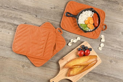 Oven Pot Holder with Pocket Cotton Heat Resistant Coaster Potholder Kitchen Hot - Image 6
