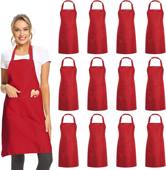 DUSKCOVE 12 Pack Plain Bib Aprons by DUSKCOVE