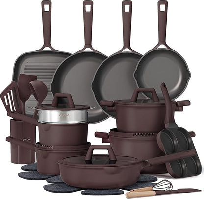 CAROTE 31PCS Pots and Pans Set, Nonstick Cookware Set Kitchen Non Stick by CAROTE