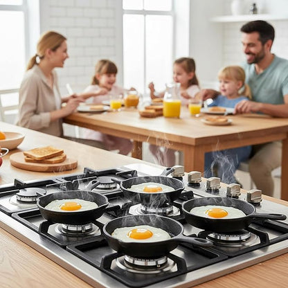 Hiceeden 4 Pack Mini Cast Iron Skillet, Grill Safe, Indoor and Outdoor Use - Image 9