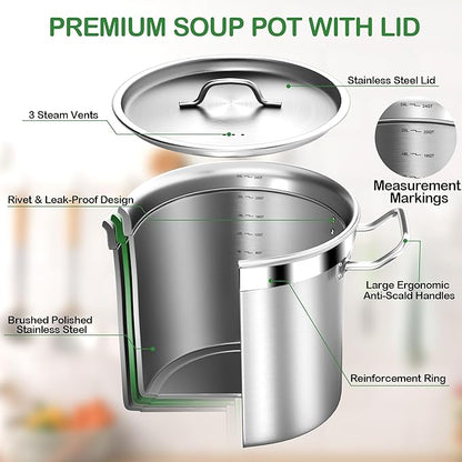 STOCKPOT Stainless Steel 24 Quart Stock Pot - Image 3