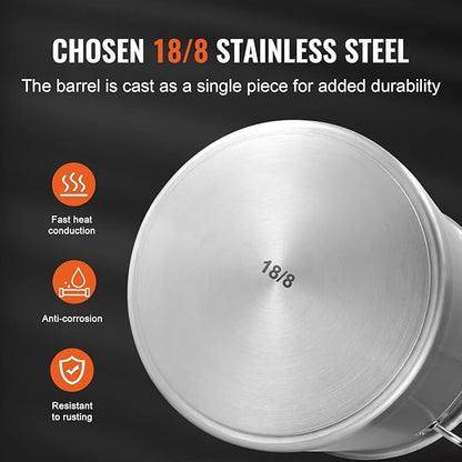 VEVOR 18/8 Stainless Steel Stockpot, 42QT Large Cooking Pots, Heavy Duty - Image 3
