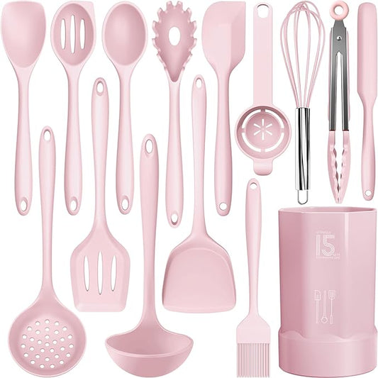 AOTHOD Silicone Cooking Utensils Set by Safeandsuitableforuse