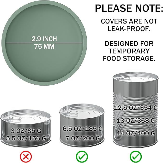 OHMO 2 Pack Pet Food Can Lids, BPA Free Silicone Covers - Image 2