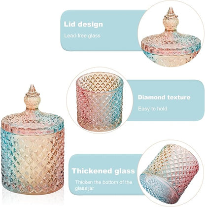 2 Pack Qtip Holder Glass Bathroom Accessories Vanity Organizers and Makeup - Image 5