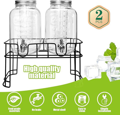 1 Gallon Glass Drink Dispensers - Image 3
