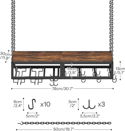 HOOBRO Hanging Pot Rack, Space-Saving Pot Hanger - Image 3