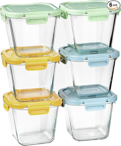 Glass Soup Containers with Lids 32oz by Susukkie