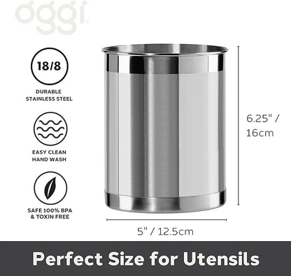 Oggi Stainless Steel Utensil Holder - Image 4