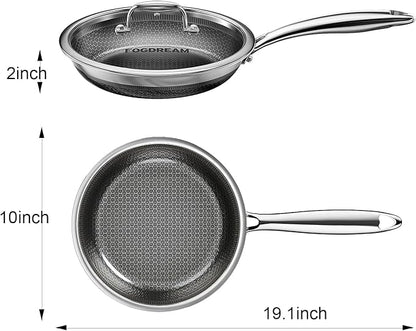 FogDream 10" 11" Stainless Steel Frying Pan - Image 2