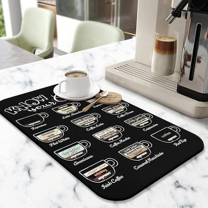 Fun Coffee Mat 19inx12in, Coffee Bar Mat - Image 3