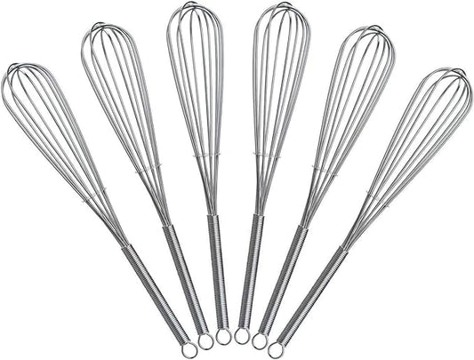 8 inch Mini Wire Whisk 6 Pack by Keewah