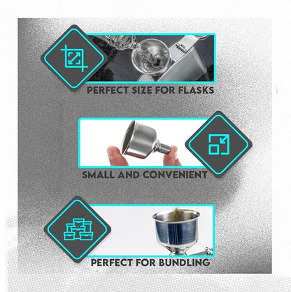 SE Stainless Steel Funnel for Flasks Bottles and Mini Bottles, Small Steel - Image 10
