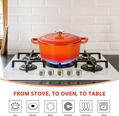 E-far 3 Qt Enameled Cast Iron Dutch Oven - Image 4