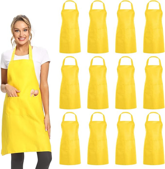 DUSKCOVE 12 Pack Plain Bib Aprons by DUSKCOVE