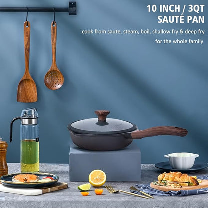 Vinchef Nonstick Deep Frying Pan Saute Pan - Image 2