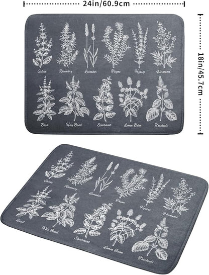 Flower Herbs Dish Drying Mat Wild Plant Dish Rack Mat - Image 2