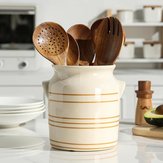 Ceramic Farmhouse Kitchen Utensil Holder by Unknown