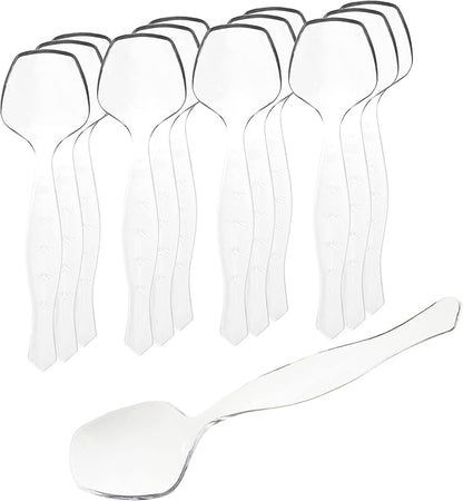 PARTY BARGAINS Disposable Clear Plastic Serving Spoons 8.75″ – Heavy-Duty Clear by PARTYBARGAINS