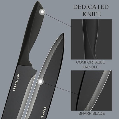 Kitchen knife set with Magnetic knife holder, 15 pieces high carbon stainless - Image 4