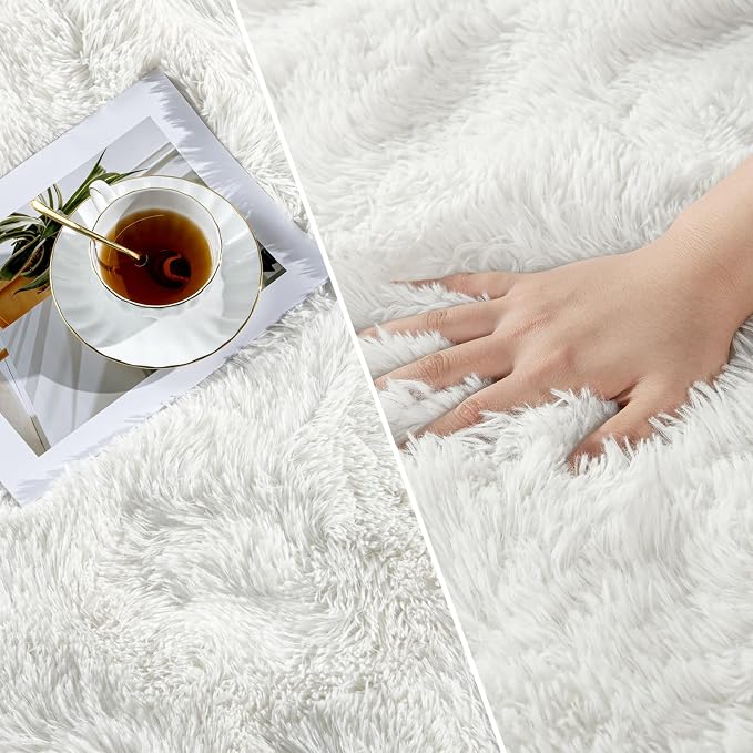 Deerhoo Shag Area Rug, 4 X 6 Plush Fuzzy Rugs - Image 3