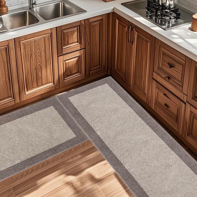 Machine Washable Kitchen Rugs Set of 2, Non Slip Kitchen Mats - Image 6