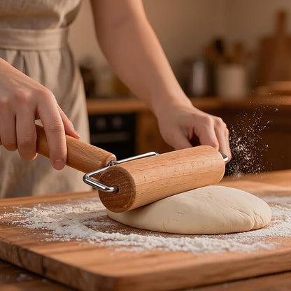 Pizza Rolling Pin Small Rolling Pin Wooden Dough Roller Non Stick Pizza Dough - Image 6