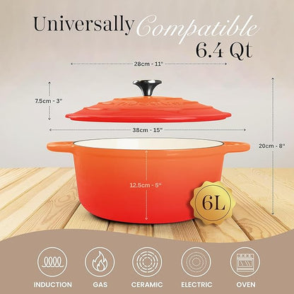 Nuovva Enamelled Cast Iron Dutch Oven Pot - Image 2