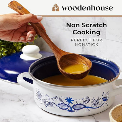 Wooden Ladle for Soup, 3 Size Teak Wood Ladle Spoon - Image 4