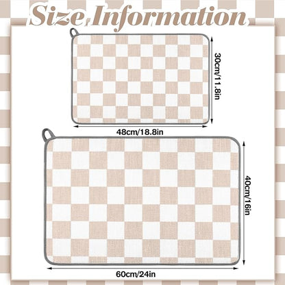 Zonon Checkered Dish Drying Mat - Image 4